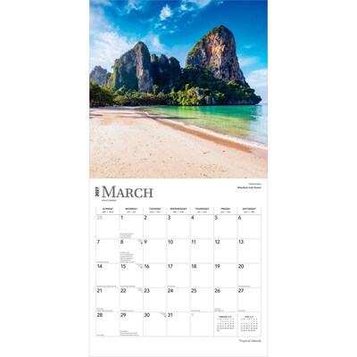 2027 BrownTrout Tropical Islands 12" x 12" Monthly Wall Calendar (9798330711727)