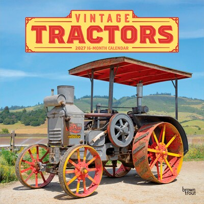 2027 BrownTrout Vintage Tractors 12 x 12 Monthly Wall Calendar (9798330711284)
