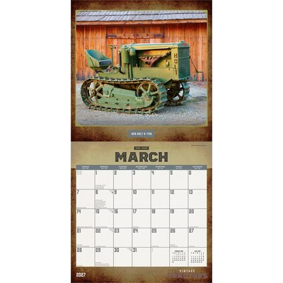 2027 BrownTrout Vintage Tractors 12" x 12" Monthly Wall Calendar (9798330711284)