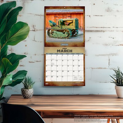 2027 BrownTrout Vintage Tractors 12" x 12" Monthly Wall Calendar (9798330711284)