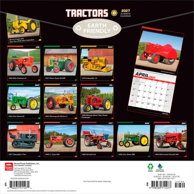 2027 BrownTrout Tractors 12 x 12 Monthly Wall Calendar (9798330711277)