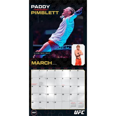 2027 BrownTrout UFC Athletes 12" x 12" Monthly Wall Calendar (9798330714797)
