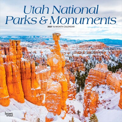 2027 BrownTrout Utah National Parks & Monuments 12 x 12 Monthly Wall Calendar (9798330710928)