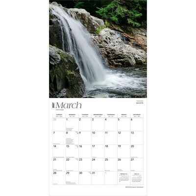 2027 BrownTrout Vermont Wild & Scenic 12" x 12" Monthly Wall Calendar (9798330710942)