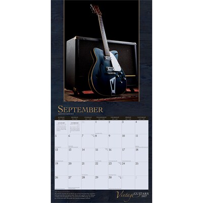 2027 BrownTrout Vintage Guitars 12" x 12" Monthly Wall Calendar (9798330711178)