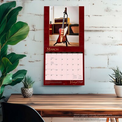 2027 BrownTrout Vintage Guitars 12" x 12" Monthly Wall Calendar (9798330711178)