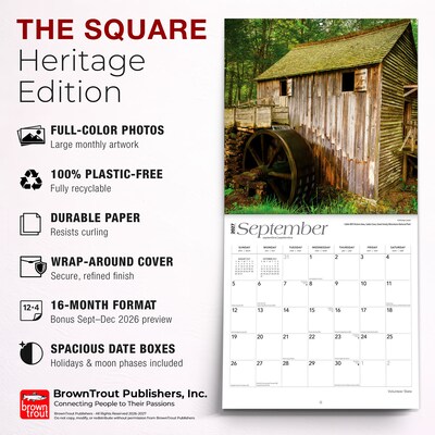 2027 BrownTrout Tennessee Places 12" x 12" Monthly Wall Calendar (9798330714582)