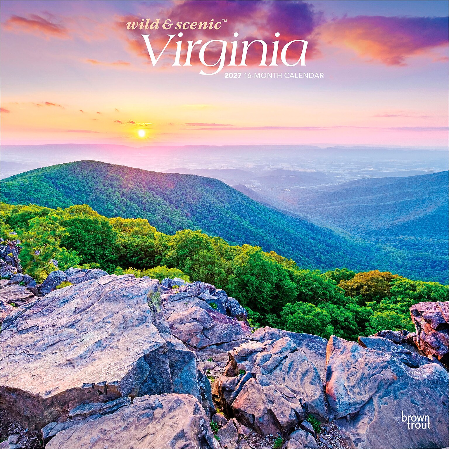 2027 BrownTrout Virginia Wild & Scenic 12 x 12 Monthly Wall Calendar (9798330710959)