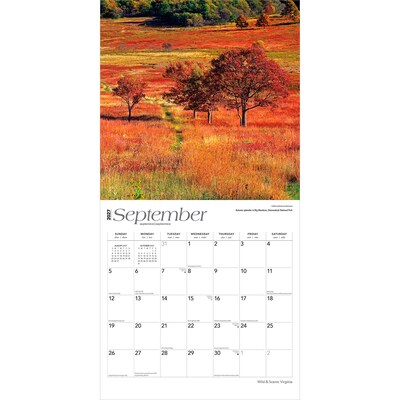 2027 BrownTrout Virginia Wild & Scenic 12" x 12" Monthly Wall Calendar (9798330710959)
