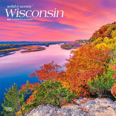 2027 BrownTrout Wisconsin Wild & Scenic 12 x 12 Monthly Wall Calendar (9798330710980)