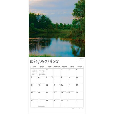 2027 BrownTrout Wisconsin Wild & Scenic 12" x 12" Monthly Wall Calendar (9798330710980)