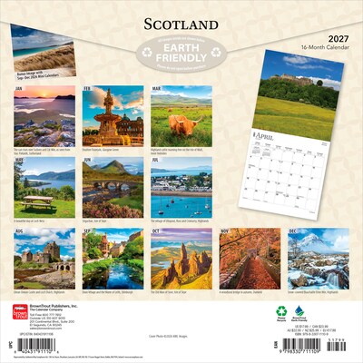 2027 BrownTrout Scotland 12 x 12 Monthly Wall Calendar (9798330711109)