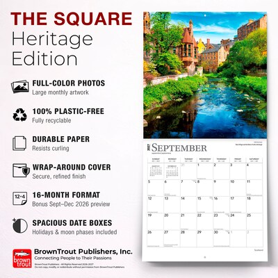 2027 BrownTrout Scotland 12" x 12" Monthly Wall Calendar (9798330711109)