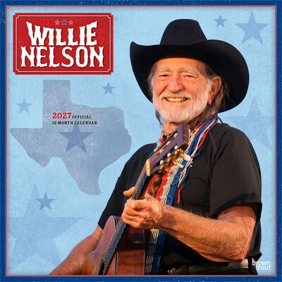 2027 BrownTrout Willie Nelson 12 x 12 Monthly Wall Calendar (9798330713486)