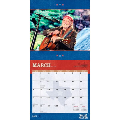 2027 BrownTrout Willie Nelson 12" x 12" Monthly Wall Calendar (9798330713486)