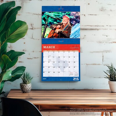 2027 BrownTrout Willie Nelson 12" x 12" Monthly Wall Calendar (9798330713486)