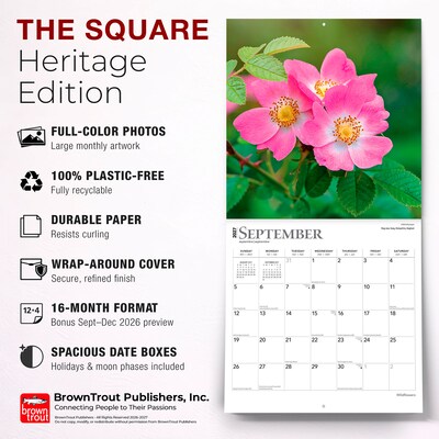 2027 BrownTrout Wildflowers 12" x 12" Monthly Wall Calendar (9798330711369)