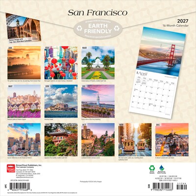 2027 BrownTrout San Francisco 12 x 12 Monthly Wall Calendar (9798330714483)
