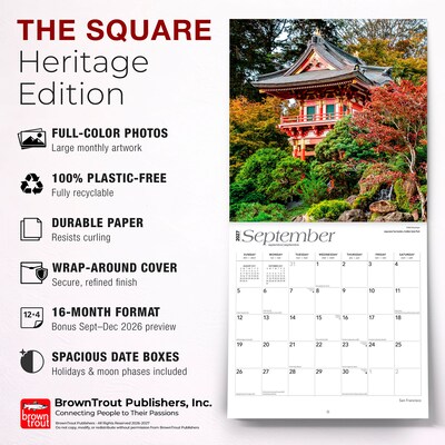 2027 BrownTrout San Francisco 12" x 12" Monthly Wall Calendar (9798330714483)