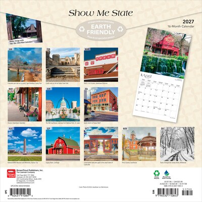 2027 BrownTrout Missouri Places 12 x 12 Monthly Wall Calendar (9798330710843)