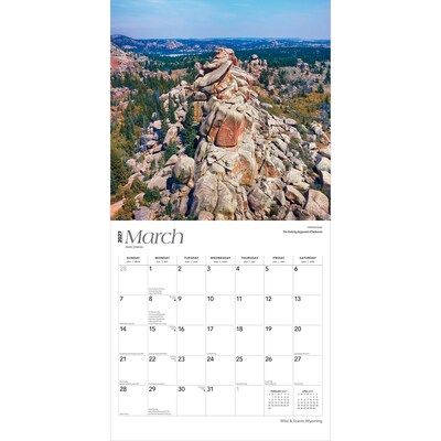 2027 BrownTrout Wyoming Wild & Scenic 12" x 12" Monthly Wall Calendar (9798330710997)