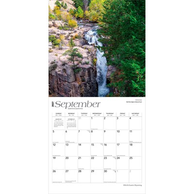 2027 BrownTrout Wyoming Wild & Scenic 12" x 12" Monthly Wall Calendar (9798330710997)