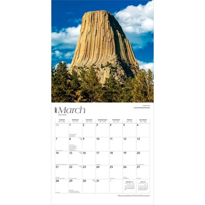 2027 BrownTrout Wyoming National Parks & Monuments 12" x 12" Monthly Wall Calendar (9798330714643)