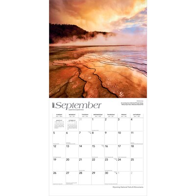 2027 BrownTrout Wyoming National Parks & Monuments 12" x 12" Monthly Wall Calendar (9798330714643)
