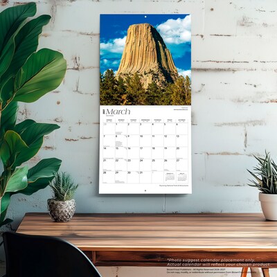 2027 BrownTrout Wyoming National Parks & Monuments 12" x 12" Monthly Wall Calendar (9798330714643)