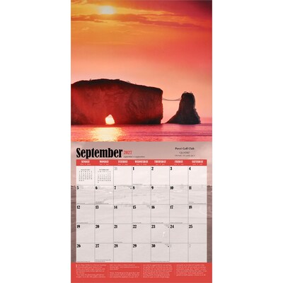 2027 BrownTrout World's Toughest Golf Holes 12" x 12" Monthly Wall Calendar (9798330713493)