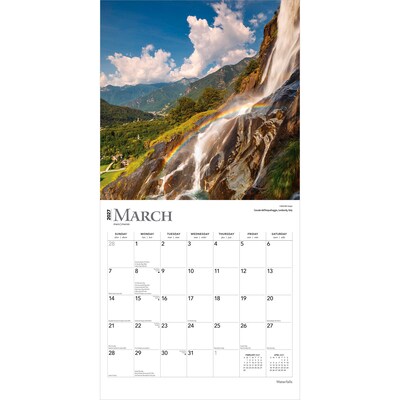 2027 BrownTrout Waterfalls 12" x 12" Monthly Wall Calendar (9798330711604)