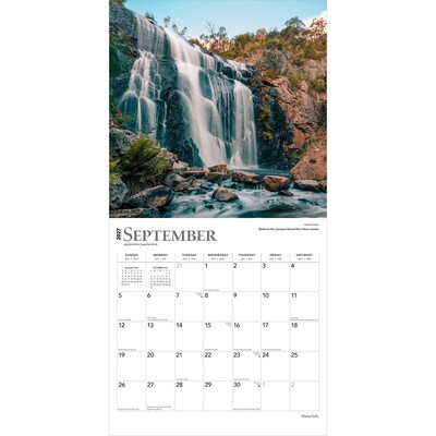 2027 BrownTrout Waterfalls 12" x 12" Monthly Wall Calendar (9798330711604)