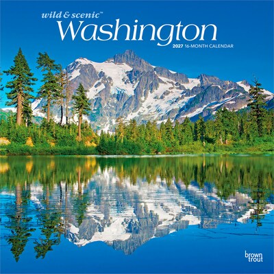 2027 BrownTrout Washington Wild & Scenic 12 x 12 Monthly Wall Calendar (9798330710966)