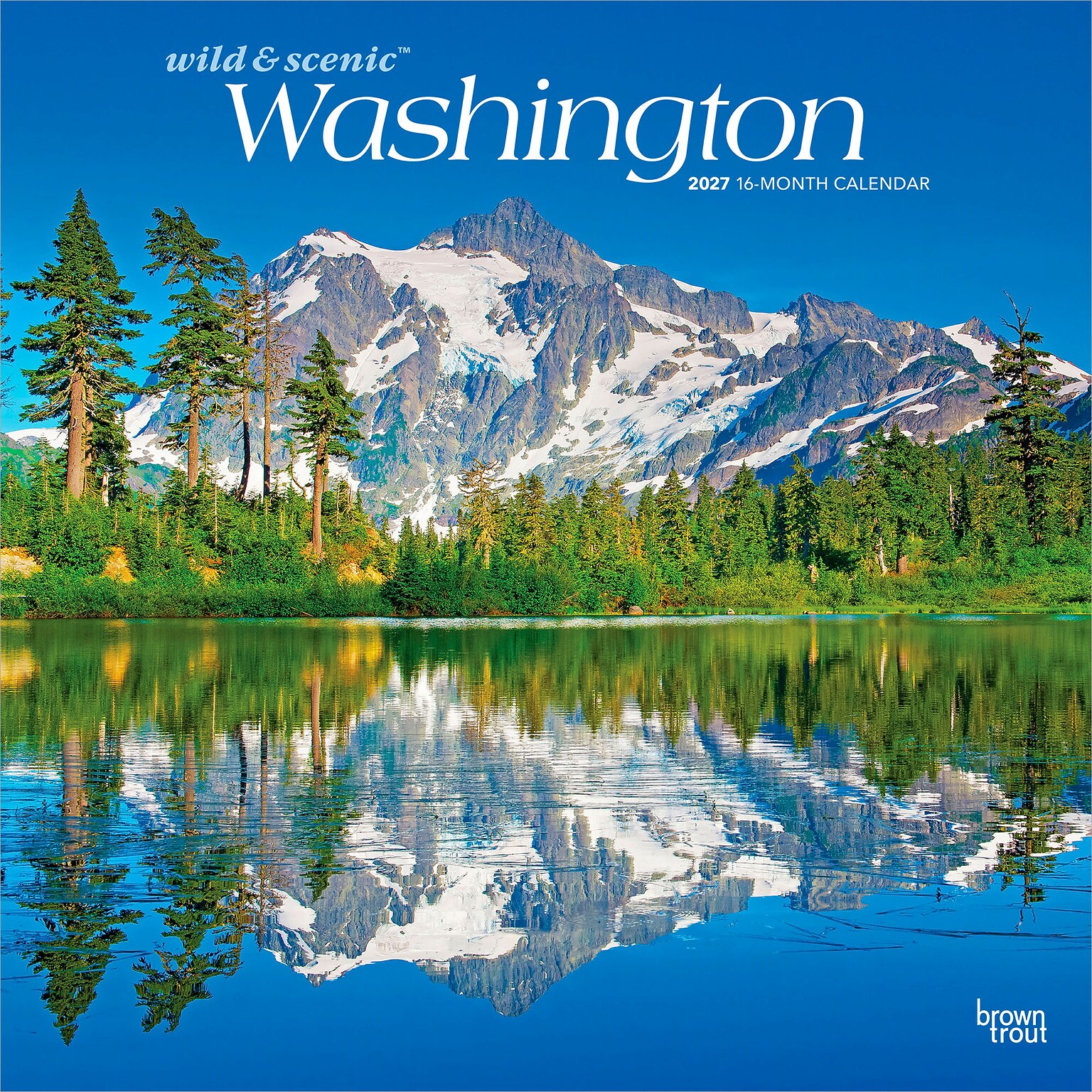 2027 BrownTrout Washington Wild & Scenic 12 x 12 Monthly Wall Calendar (9798330710966)