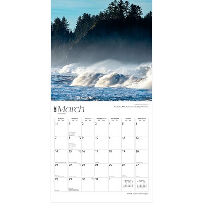 2027 BrownTrout Washington Wild & Scenic 12" x 12" Monthly Wall Calendar (9798330710966)