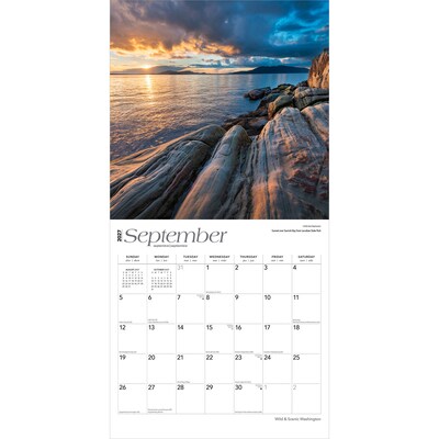 2027 BrownTrout Washington Wild & Scenic 12" x 12" Monthly Wall Calendar (9798330710966)