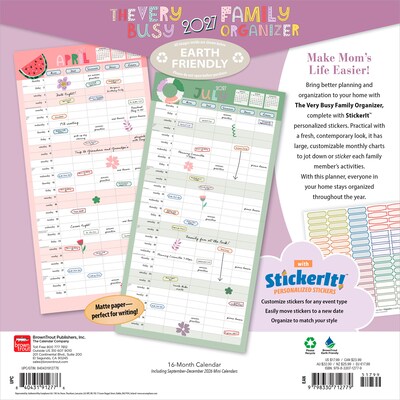 2027 BrownTrout The Very Busy Family Organizer 12 x 12 Monthly Wall Calendar (9798330712779)