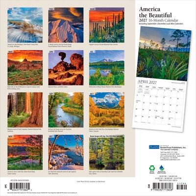 2027 BrownTrout America the Beautiful 12 x 12 Monthly Wall Calendar (9798330713608)
