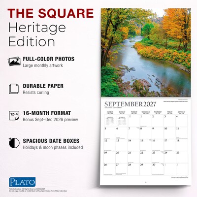 2027 BrownTrout America the Beautiful 12" x 12" Monthly Wall Calendar (9798330713608)
