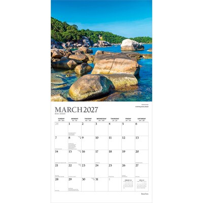 2027 BrownTrout Beaches 12" x 12" Monthly Wall Calendar (9798330713639)