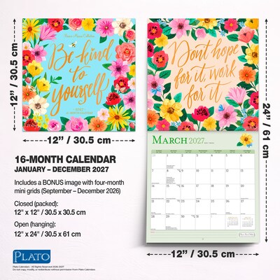 2027 BrownTrout Bonnie Marcus 12" x 12" Monthly Wall Calendar (9798330713103)