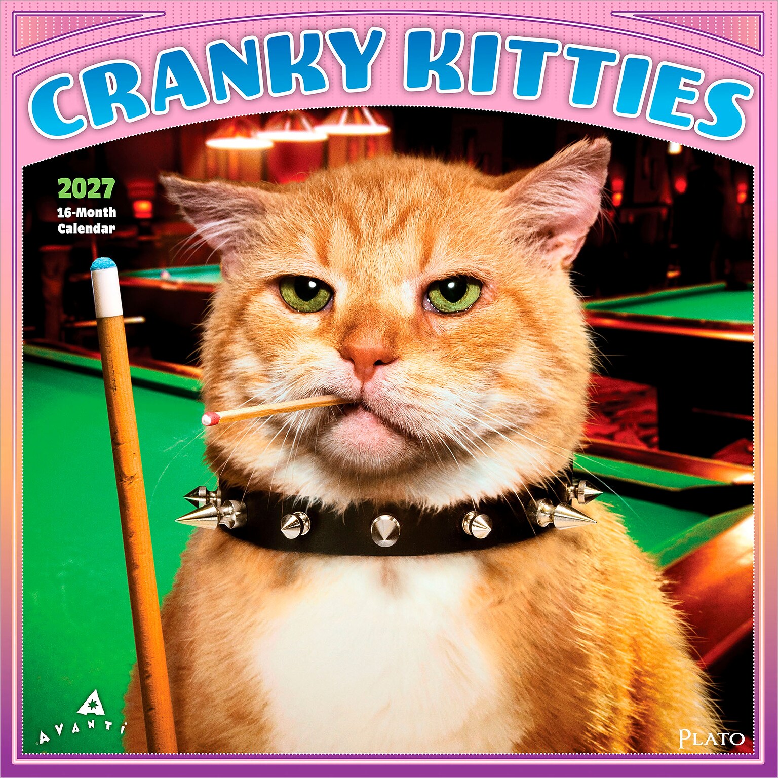2027 BrownTrout Avanti Cranky Kitties 12 x 12 Monthly Wall Calendar (9798330712946)