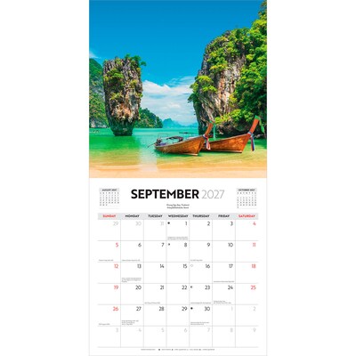 2027 BrownTrout I Love Travel 12" x 12" Monthly Wall Calendar (9347301107238)