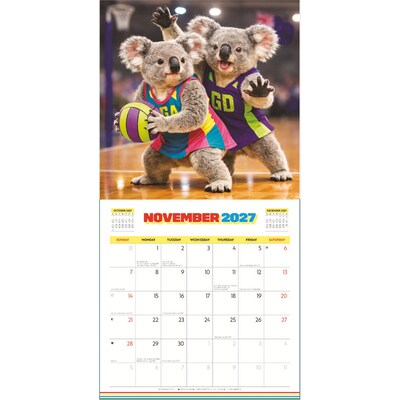 2027 BrownTrout Aussie Animals 12" x 12" Monthly Wall Calendar (9347301107054)