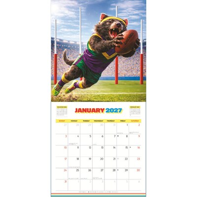 2027 BrownTrout Aussie Animals 12" x 12" Monthly Wall Calendar (9347301107054)