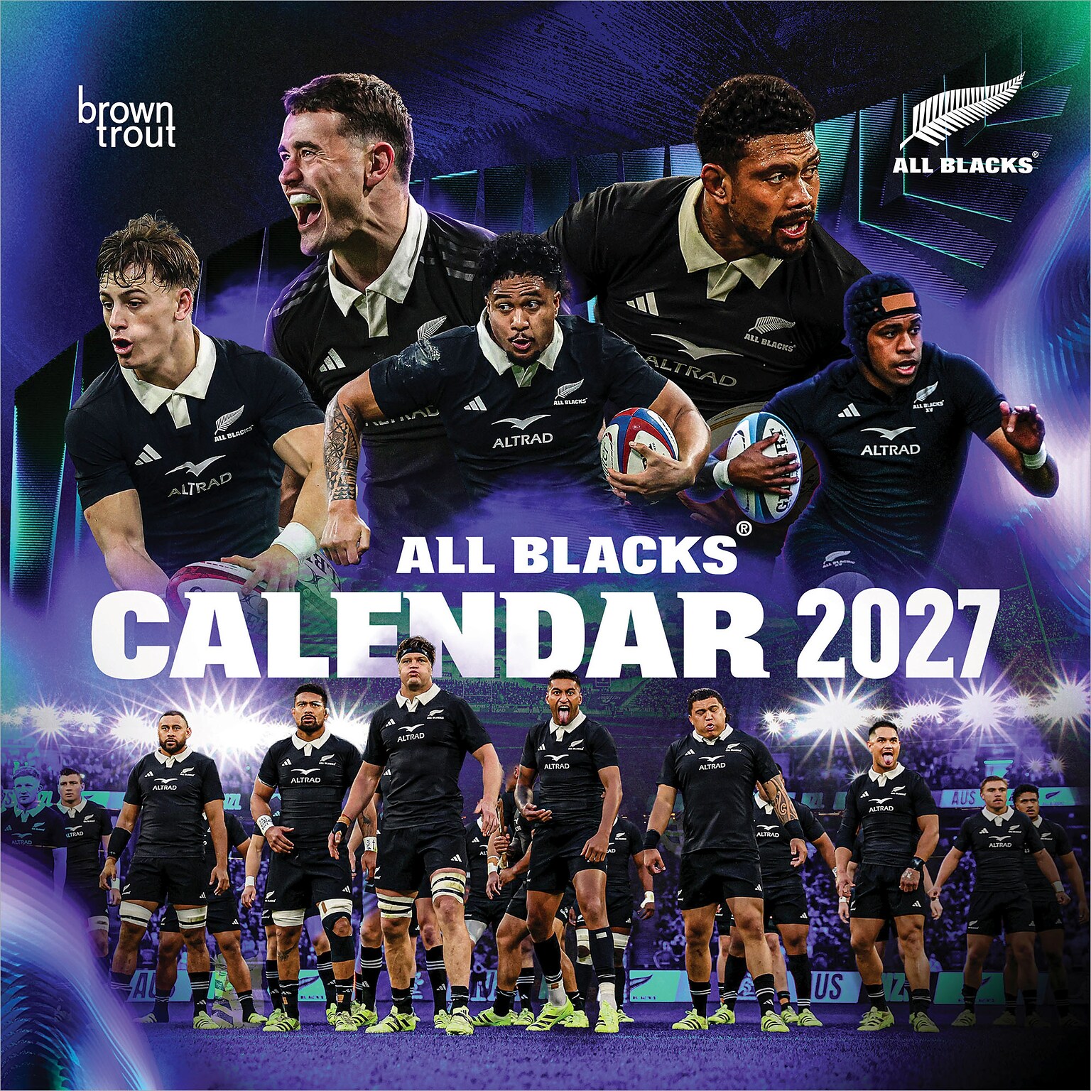 2027 BrownTrout All Blacks 12 x 12 Monthly Wall Calendar (9347301107030)