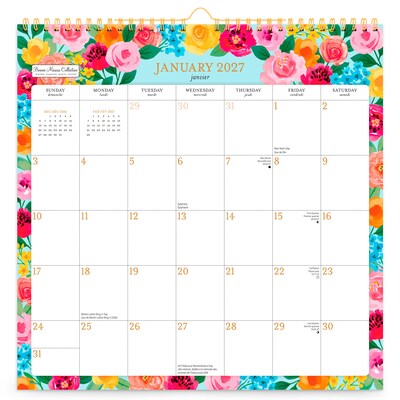 2027 BrownTrout Bonnie Marcus 12 x 12 Monthly Calendar (9798330715015)