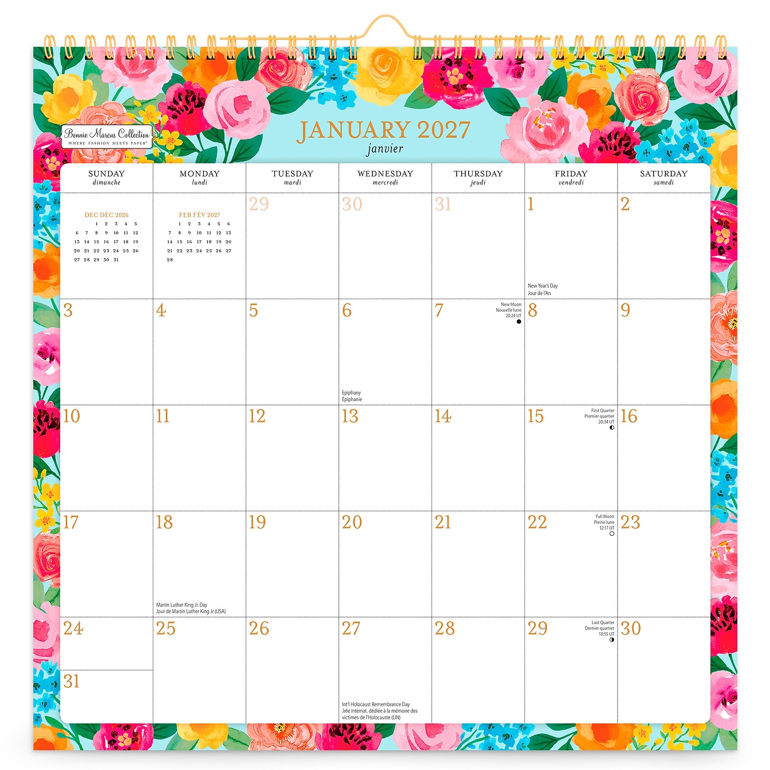 2027 BrownTrout Bonnie Marcus 12 x 12 Monthly Calendar (9798330715015)