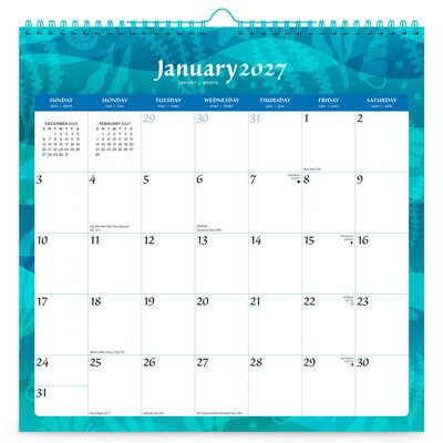 2027 BrownTrout Seaside Currents 12 x 12 Monthly Calendar (9798330712809)