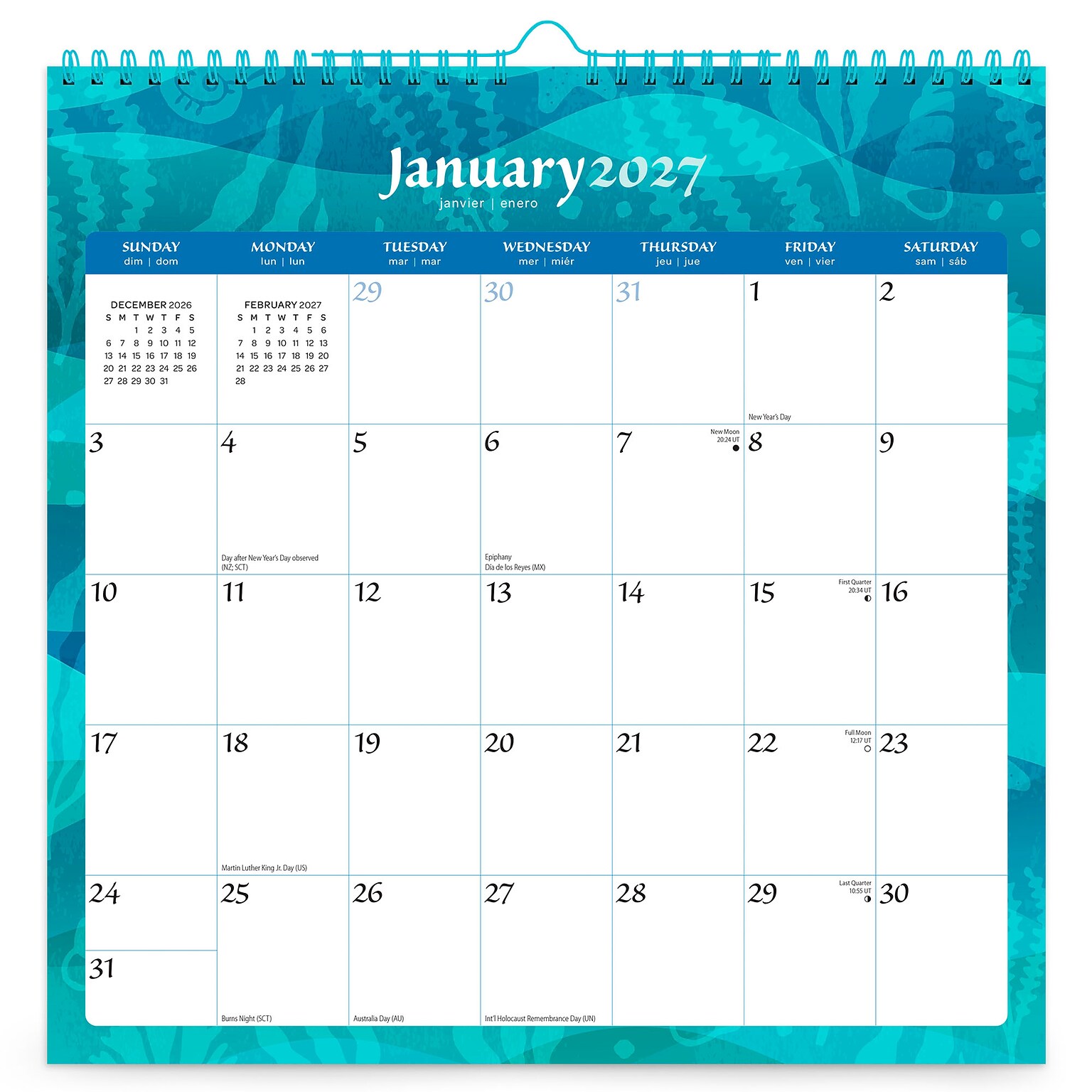 2027 BrownTrout Seaside Currents 12 x 12 Monthly Calendar (9798330712809)